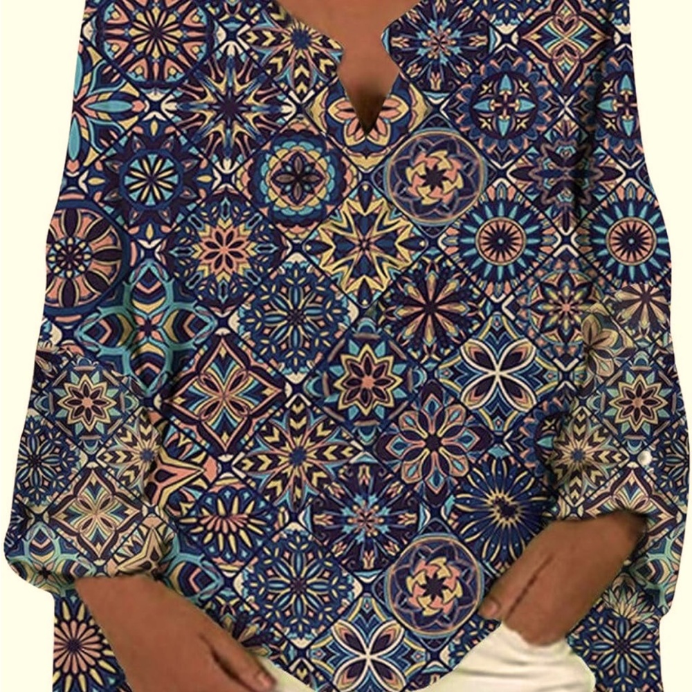 EUC women’s loose fitting long sleeve blouse